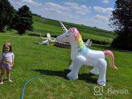 img 1 attached to Gigantic Unicorn Sprinkler For Kids - Jasonwell Inflatable Water Toy For Epic Summer Fun (XXXL) review by Michael Santos