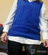 img 1 attached to Women'S Oversized V-Neck Sleeveless Cable Knit Sweater Vest By HOTAPEI review by James Cabot