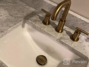 img 5 attached to Brushed Gold Brass Pop Up Drain Stopper For Bathroom Sink With Overflow, Vessel Vanity Waste And Small Cap Drainer By TRUSTMI