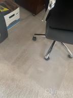 img 1 attached to Protect Your Hardwood Floors With The ROSMARUS Clear Office Chair Mat - 47" X 59" PVC Transparent Mat For Home Office And Rolling Chairs review by Chad Cypert