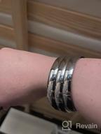 картинка 1 прикреплена к отзыву Браслет из нержавеющей стали 8 мм для женщин - MILAKOO овальный полированный наручный браслет, 6,7 дюйма от Ken Ayo