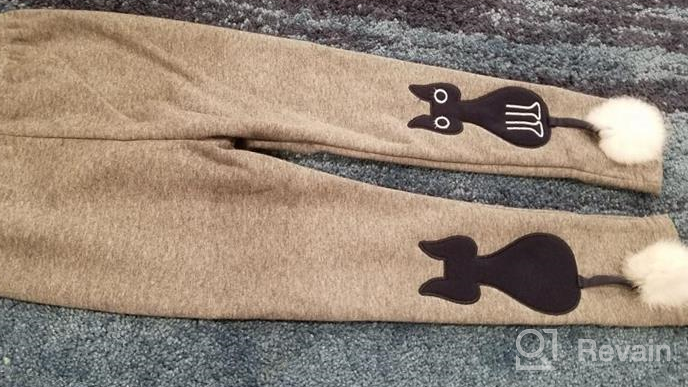 img 1 attached to Warm and Cozy: Toddler Girls Winter 🎄 Pants with Fleece Lining - Perfect for Christmas! review by Becky Gilbert