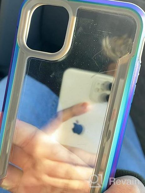 img 1 attached to Raptic Shield IPhone 11 Case, 10Ft Drop Tested Shockproof Protective Clear Cover With Aluminum Frame, Anti-Yellowing Technology For Long Lasting Durability - Iridescent review by Joseph Campos