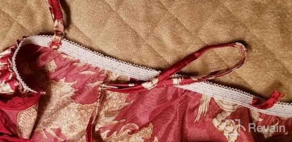 img 1 attached to Silk Satin Sleepwear Set - Romanstii Sexy Cami PJ Nightwear With 3 Pieces review by Kyle Rodman