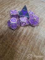 картинка 1 прикреплена к отзыву Dragon Scale Metal Dice Set - Blue Purple With Golden Numbers - Ideal For Dungeons And Dragons, Role Playing Games - Polyhedral DND Dice Set от Billy Branch