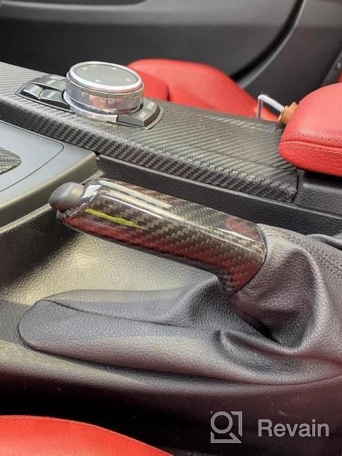 img 1 attached to Carbon Fiber Car Handbrake Cover Grip Handle Lever For BMW 1 2 3 4 Series GT E46 E90 E92 E60 E39 F30 F10 F20 - Upgraded Automotive Accessory For Improved Style And Functionality review by Christopher Penn