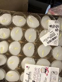 img 7 attached to 50-Pack White Unscented Votive Candles In Clear Plastic Cup - 7 Hour Burn Time | European Made By Hyoola Tea Lights