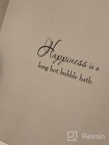 img 7 attached to Transform Your Bathroom With VWAQ Happiness Wall Decal Bubble Bath Quotes And Shower Stickers