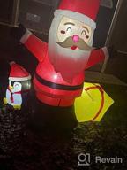 img 1 attached to 6 FT Inflatable Santa With LED Lights - Perfect Christmas Decorations For Outdoor Yard, Garden, Patio & Lawn Party! review by Kimoni Arenas