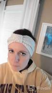 картинка 1 прикреплена к отзыву Warm Winter Knit Crochet Turban Headband For Women - Chunky Crocheted Headwrap And Ear Warmer By DRESHOW от Casey Narcisse