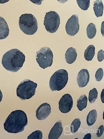img 5 attached to HAOKHOME 96099-2 Watercolor Brush Strokes Dots Peel And Stick Wallpaper Removable Indigo Black/White Vinyl Self Adhesive Mural 17.7In X 9.8Ft