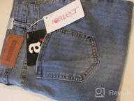 img 1 attached to Roswear Womens Mid Waist Bell Bottom Stretchy Flare Jeans Pants review by Jamal Webb