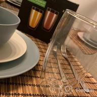 img 1 attached to Enjoy Your Espresso In Style With CNGLASS Double Wall Glass Cups - Set Of 2 review by Myron Lovro