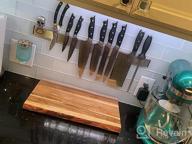 img 1 attached to Enkrio Magnetic Knife Holder For Wall - 12 Inch Black Stainless Steel Strip, No Drilling Required | Organize Your Kitchen With This Knife Rack And Keep Your Knives Handy! review by Dave Goodman
