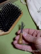 img 1 attached to Boar Bristle Hair Brush Set With Wide Tooth Tail Comb Men Detangling Hair Brushes For Women Mens Paddle Brush Bamboo Wooden Bore Natural Hairbrush For Shine Fine Hair Reduce Frizz Improve Hair Texture review by Carl Estell