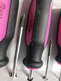 img 6 attached to Розовый набор магнитных отверток - эргономичная ручка из 6 предметов, устойчивый к ржавчине сверхмощный набор ручных инструментов DIY для ремонта мастера