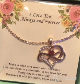 img 6 attached to Ожерелье с подвеской Infinity Love: ожерелья с камнем Sovesi для женщин, идеальный подарок на день рождения для сестер и девочек