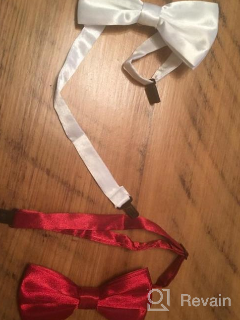 img 1 attached to Red Wine Dog Bow Tie For Medium & Large Dogs - Amajiji® Formal D115 100% Polyester review by Paul Milonas