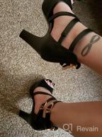 картинка 1 прикреплена к отзыву IDIFU Women'S Charcy Crisscross Strappy Platform Heeled Sandals With High Chunky Heels And Peep Toe For Party And Events (IN5) от Alton Walton