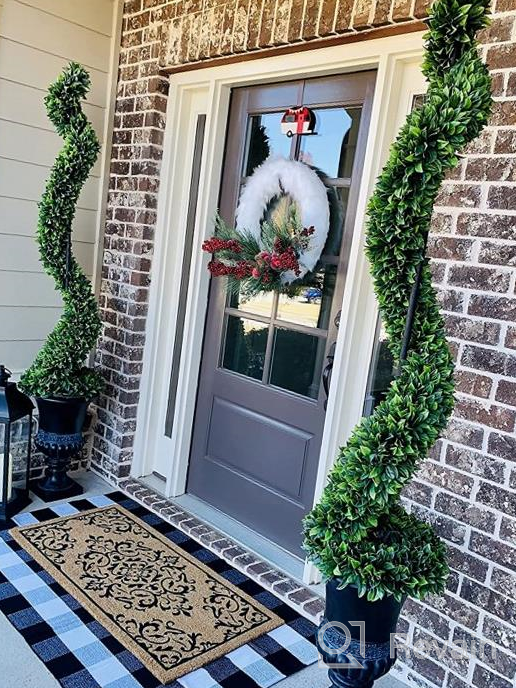 img 1 attached to Stylish And Durable 3'X5' Buffalo Plaid Rug For Indoors And Outdoors By SHACOS review by Christopher Holker