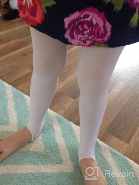 img 1 attached to Grandeur Hosiery Girls' Ultra Soft Stirrup Tights - Comfortable and Stylish review by John Carter