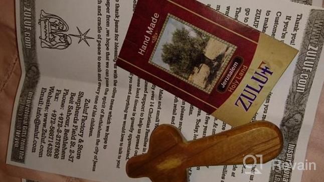 img 1 attached to Experience Comfort And Peace With Zuluf'S Authentic Olive Wood Holding Hand Palm Cross - A Perfect Christian Gift From Holy Land review by Marko Forth