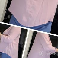 img 1 attached to Stylish And Chic Women'S V-Neck Work Blouse With Cuffed Sleeves By Roswear review by Joey Richardson