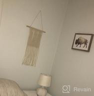 img 1 attached to Boho Chic Handmade Macrame Tapestry Wall Hanging For Stylish Home Décor - Perfect For Living Room, Bedroom, Nursery And More! review by Wendy Smith