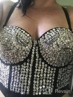 img 1 attached to Charmian Women'S Burlesque Beaded Sequins Push Up Crop Top Bustier Bra - Fashionable And Flattering! review by Sharon Holcomb