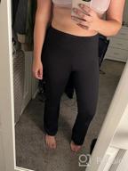 img 1 attached to Women'S High Waisted Bootcut Yoga Pants With Pockets For Workout & Dress Wear review by Blake Pudic