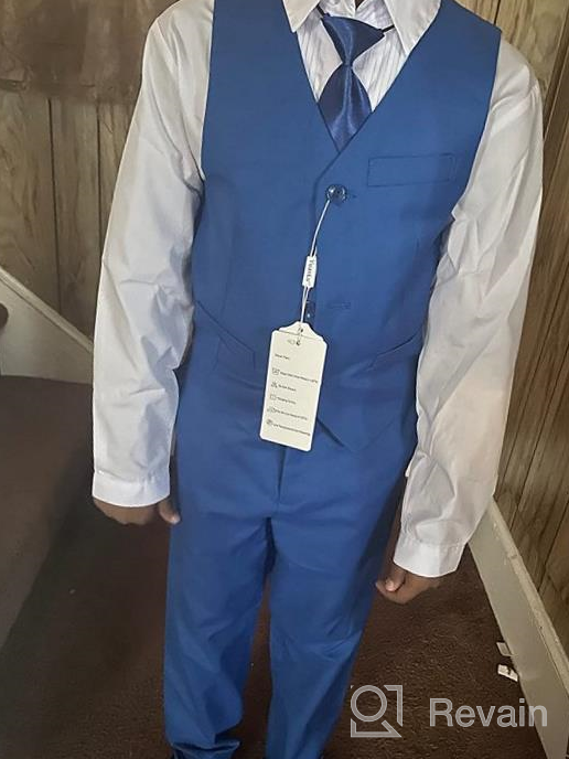 img 1 attached to 👶 Tuxedo Toddler Bearer Outfit: Boys' Dresswear Suits & Sport Coats review by Sean House