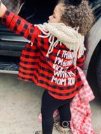 img 1 attached to Adorable Kids Baby Letters Print Long Sleeve Button Down Red Plaid Flannel Shirt - Perfect for Little Boys and Girls! review by Tony Watts