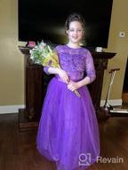 img 1 attached to Princess Burgundy Girls' Clothing: Bridesmaid Embroidered Communion Dress review by Barb Franz
