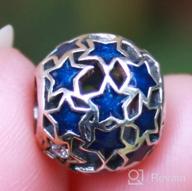 img 1 attached to NINAQUEEN Sterling Silver Charms - Sparkling Night Sky Cubic Zirconia & Blue Enamel, Gift Box Included! review by Non Dollarz