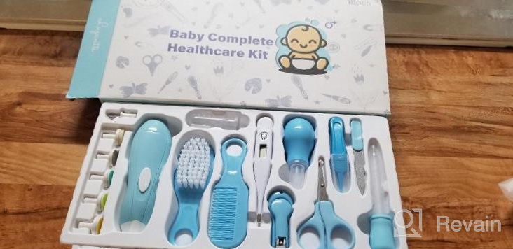 img 1 attached to 24-In-1 Baby Healthcare And Grooming Kit: Electric Nail Trimmer Set, Toddler Nail Clippers, Medicine Dispenser, Infant Comb, Brush, And More From Lupantte Baby Care Products review by Joseph Campbell