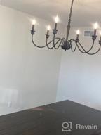 img 1 attached to Rustic Black Chandelier For Farmhouse Style Dining Room And Kitchen Island Lighting review by Kyle Lawrence
