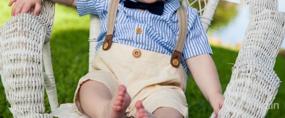 img 6 attached to HMD Baby Boy Gentleman White Tuxedo Onesie Jumpsuit With Bowtie Overall Romper, Sizes 0-18 Months