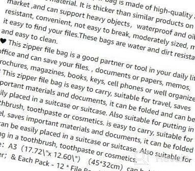 img 1 attached to Set Of 12 Black Waterproof Plastic Mesh Zipper Pouches For School, Office, And Travel Organization - Oaimyy-B4 (11.5"X 15") Ideal For Documents, Files, Puzzles, And Games Storage review by Durward Carlson