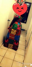 img 8 attached to Женское платье макси в ярком африканском принте - великолепное длинное платье Дашики