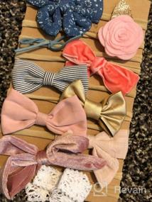 img 7 attached to MiiYoung'S Adorable 10-Pack Headbands And Bows For Your Baby Girl'S Perfect Style - Shop Now!