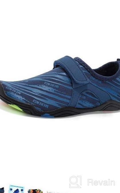 img 1 attached to FANTURE Water Shoes for Girls & Boys - Lightweight Comfort Sole, Easy Walking Athletic Slip-On Aqua Sock (Toddler/Little Kid/Big Kid) review by Thomas Silva