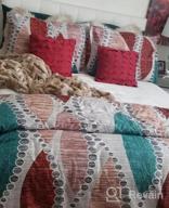 img 1 attached to Nanko Boho Textured Embroidery Duvet Cover Set - Queen Size With Soft Geometric Jacquard Quilt Cover review by Chad Baio