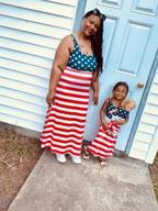 img 1 attached to Matching Mommy and Me American Flag Maxi Dresses for 4th of July Beach Fun review by Joshua Sharma