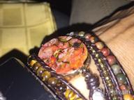 img 1 attached to 🌿 Boho Chic: Handmade Imperial Jasper Bracelet with Natural Stones and Crystal Hematite review by Tyler Spencer