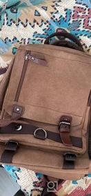 img 5 attached to Mygreen Canvas Crossbody Messenger Bag Shoulder Sling Backpack Travel Rucksack With Adjustable Strap