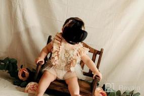 img 8 attached to Stylish And Cute Lace Floral Baby Girls Romper Jumpsuit With Backless Design - Perfect Summer Outfit