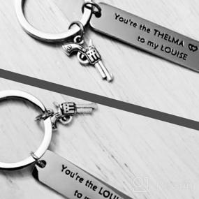 img 5 attached to 🔑 Thelma and Louise Keychain Set - Best Friends Keychains for Moving Away Gift and Friendship Jewelry - by MYOSPARK