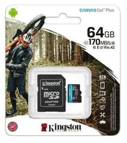 img 2 attached to Memory Card Kingston microSDXC 64 GB Class 10, V30, A2, UHS-I U3, R/W 170/70 MB/s, SD adapter