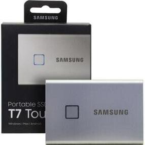 img 2 attached to 2 TB External SSD Samsung T7 Touch, USB 3.2 Gen 2 Type-C, Silver