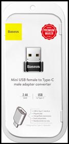 img 1 attached to 💻 Baseus USB Type-C to USB Connector (CAAOTG), black: Simplify Data Transfer and Charging